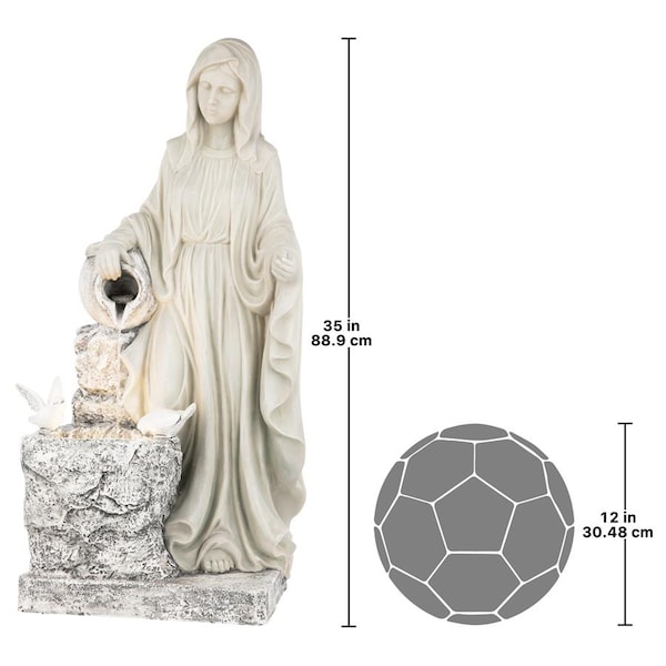 Design Toscano The Virgin of Lourdes Healing Waters Sculptural Fountain - SH2002