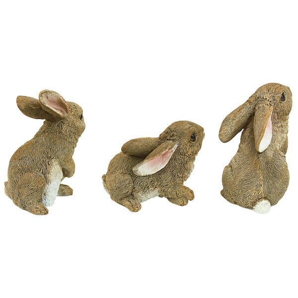 Design Toscano The Bunny Den, Garden Rabbit Statue: Set of Six - QM992008