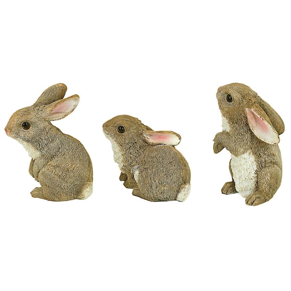 Design Toscano The Bunny Den, Garden Rabbit Statue: Set of Six - QM992008