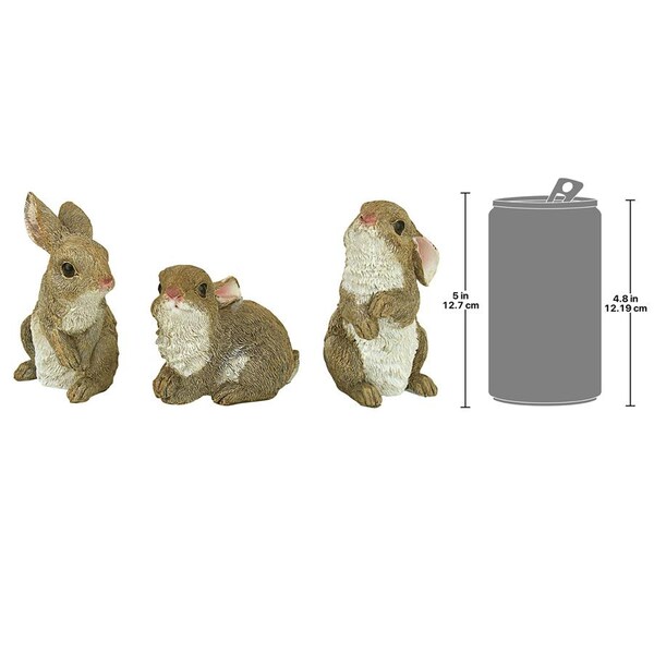Design Toscano The Bunny Den, Garden Rabbit Statue: Set of Six - QM992008