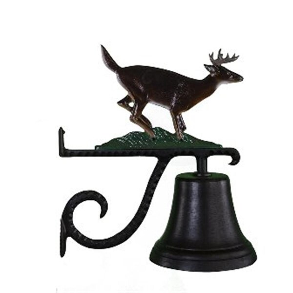 Swivel Cast Bell With Natural Color Buck Ornament - SW97980