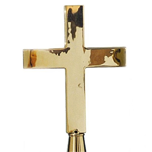 Perfectpatio 56 Brass Plain Church Cross - PE3191537