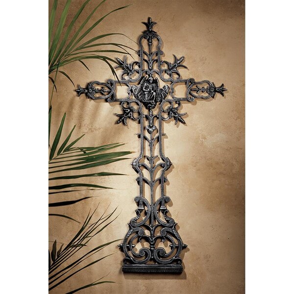 Design Toscano The Veneration:  Angel of Peace Iron Cross Statue - SP14285