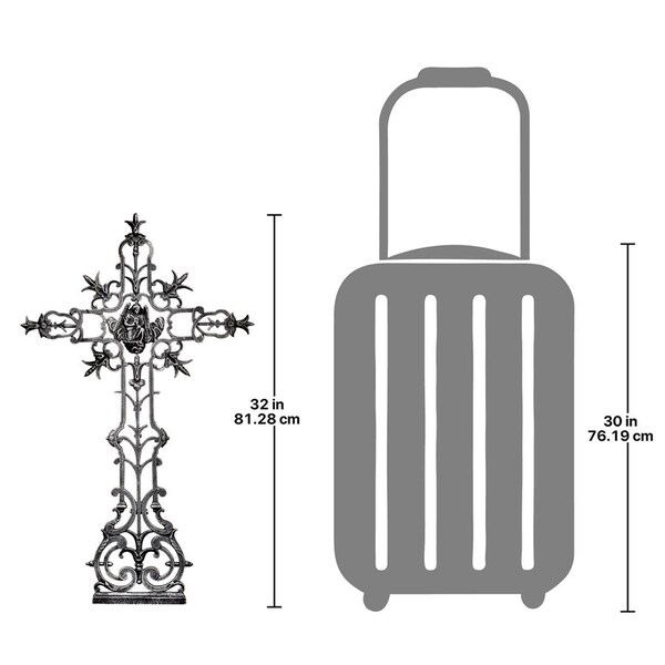 Design Toscano The Veneration:  Angel of Peace Iron Cross Statue - SP14285