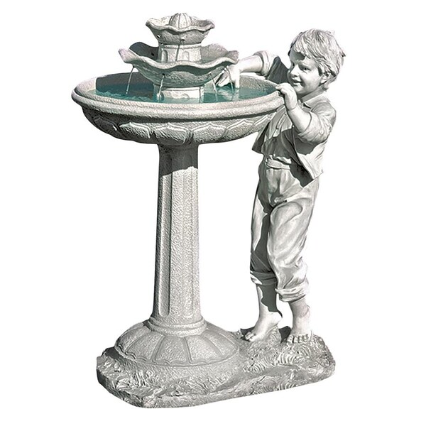 Design Toscano The Child's Mischievous Splash Sculptural Fountain - KY2293