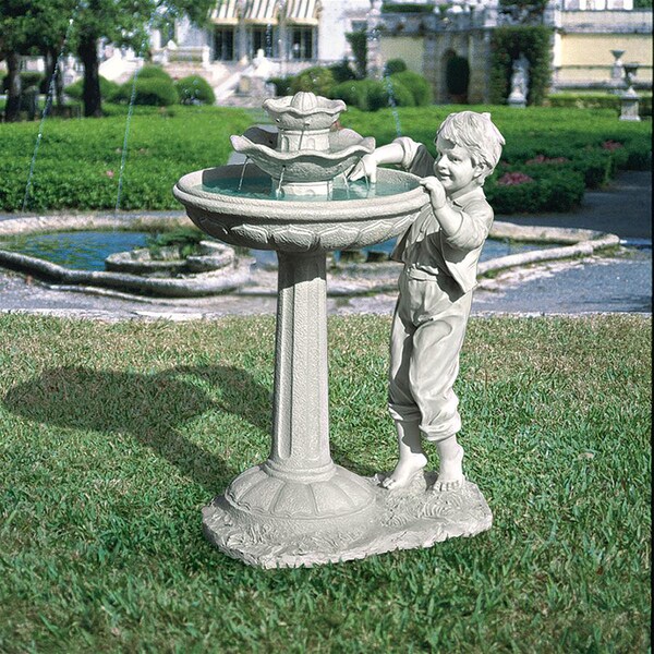 Design Toscano The Child's Mischievous Splash Sculptural Fountain - KY2293