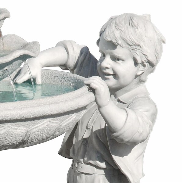 Design Toscano The Child's Mischievous Splash Sculptural Fountain - KY2293