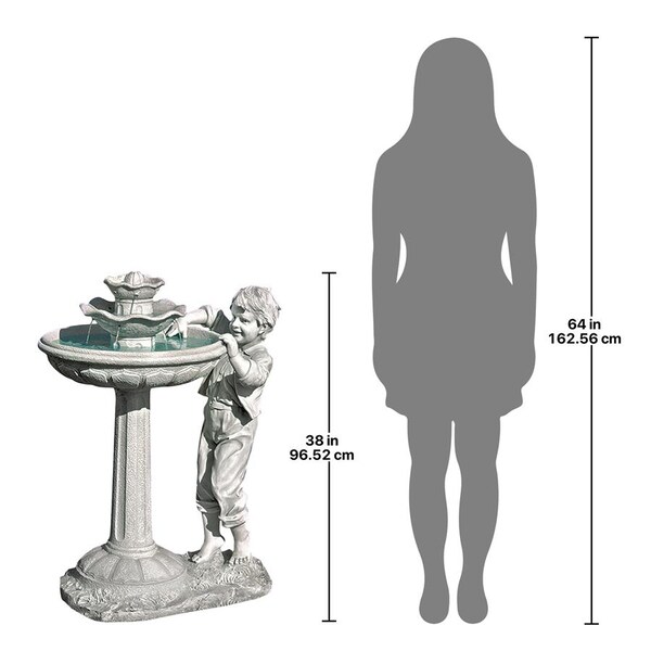 Design Toscano The Child's Mischievous Splash Sculptural Fountain - KY2293