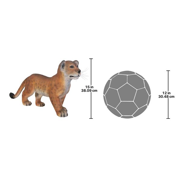 Design Toscano The Grand-Scale Lion Cub Statue: Standing - NE80117