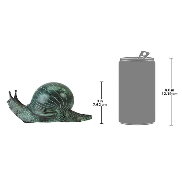 Design Toscano Medium Land Snail Cast Bronze Garden Statue - SU2866
