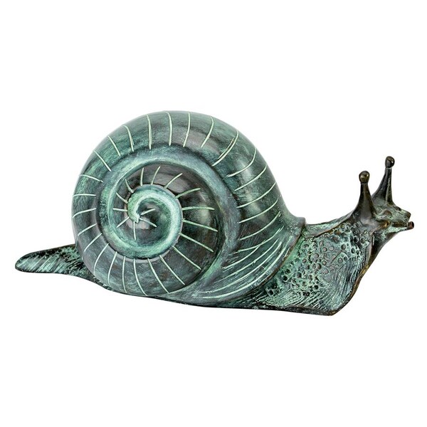 Design Toscano Medium Land Snail Cast Bronze Garden Statue - SU2866