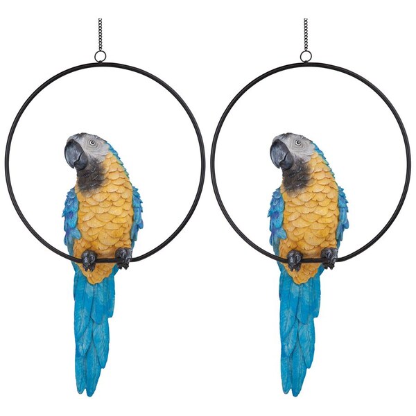 Design Toscano Polly in Paradise Parrot on Ring Perch: Large, PK 2 - NG932112