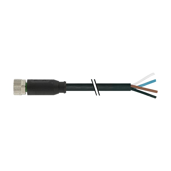 Murr Elektronik M8 hembra 0° con cable, PVC 4x0.25 negro UL/CSA 4m - 7000-08061-6110400