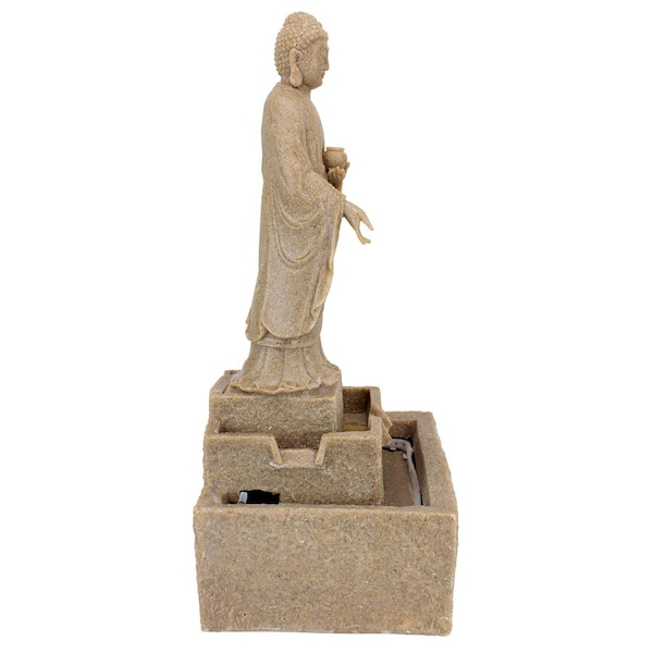 Design Toscano Earth Witness Buddha Illuminated Garden Fountain: Medium - QN164006