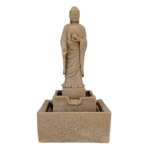 Design Toscano Earth Witness Buddha Illuminated Garden Fountain: Medium - QN164006