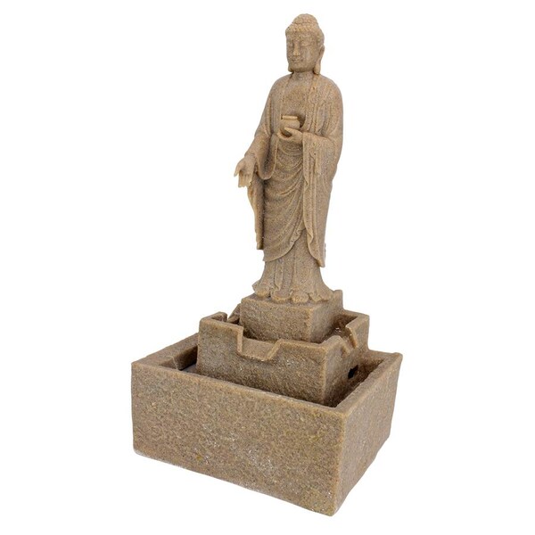Design Toscano Earth Witness Buddha Illuminated Garden Fountain: Medium - QN164006