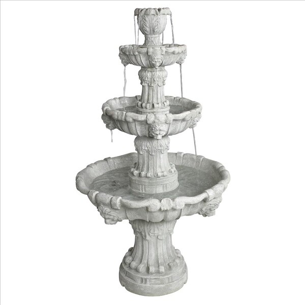 Design Toscano Medici Lion Four-Tier Fountain: Antique Stone - KY2072