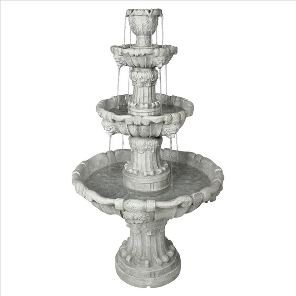 Design Toscano Medici Lion Four-Tier Fountain: Antique Stone - KY2072