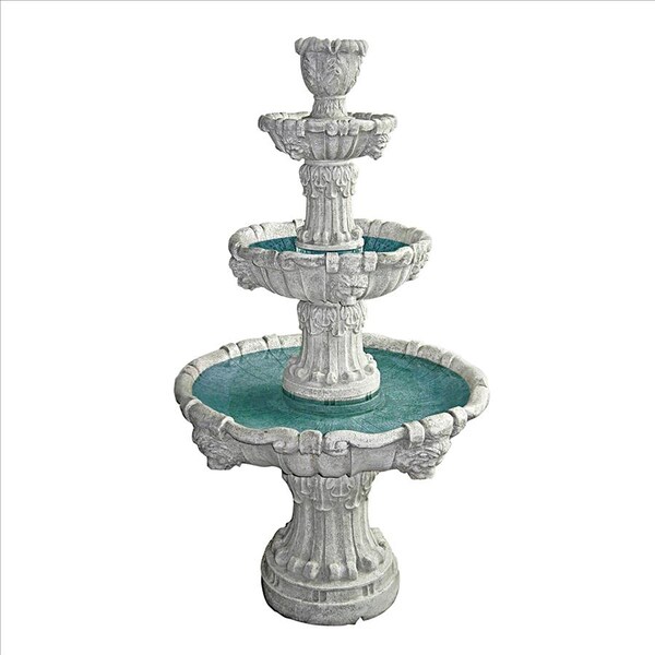 Design Toscano Medici Lion Four-Tier Fountain: Antique Stone - KY2072