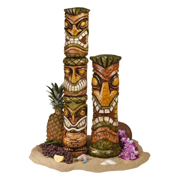 Design Toscano Aloha Hawaii Tiki Sculpture: Set of two - CS922670