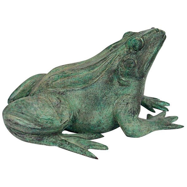 Design Toscano Medium Bull Frog Cast Bronze Garden Statue - PN57921