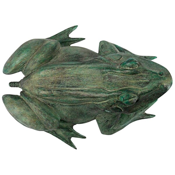 Design Toscano Medium Bull Frog Cast Bronze Garden Statue - PN57921