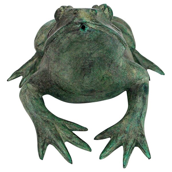 Design Toscano Medium Bull Frog Cast Bronze Garden Statue - PN57921