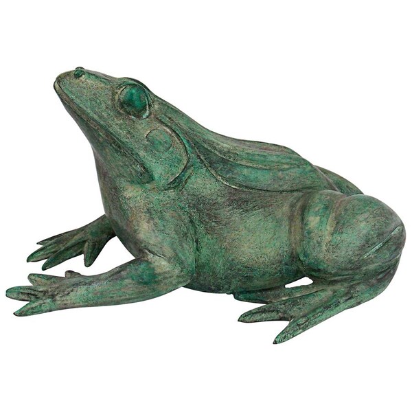 Design Toscano Medium Bull Frog Cast Bronze Garden Statue - PN57921