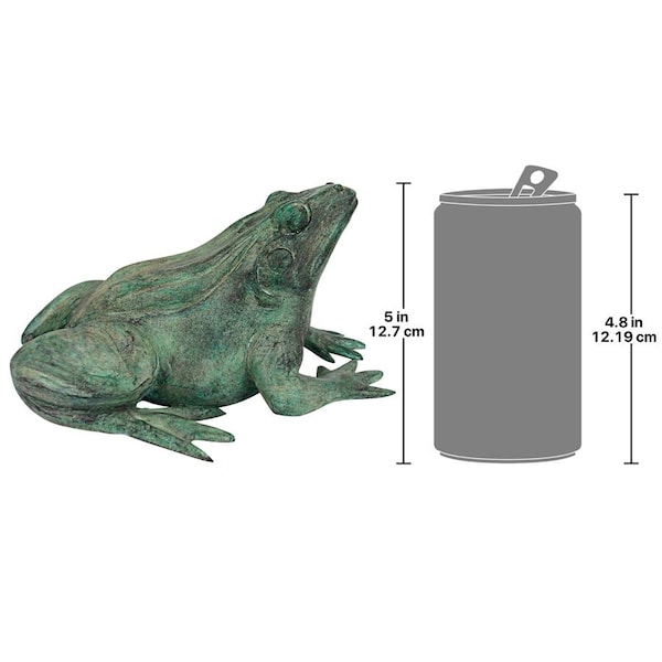 Design Toscano Medium Bull Frog Cast Bronze Garden Statue - PN57921