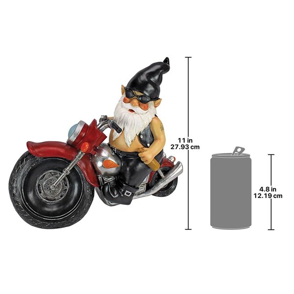 Design Toscano Axle Grease, the Biker Gnome Statue - QM7512103