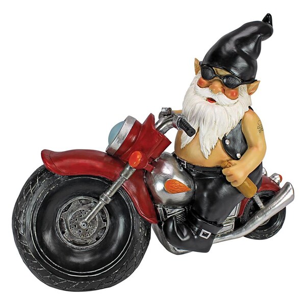 Design Toscano Axle Grease, the Biker Gnome Statue - QM7512103