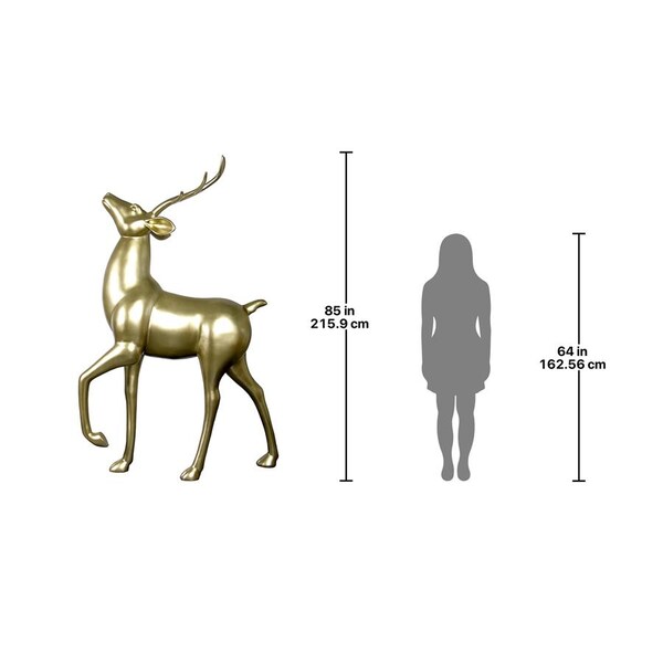 Design Toscano Santa's Prancing North Pole Reindeer Holiday Statue: Each - NE160152