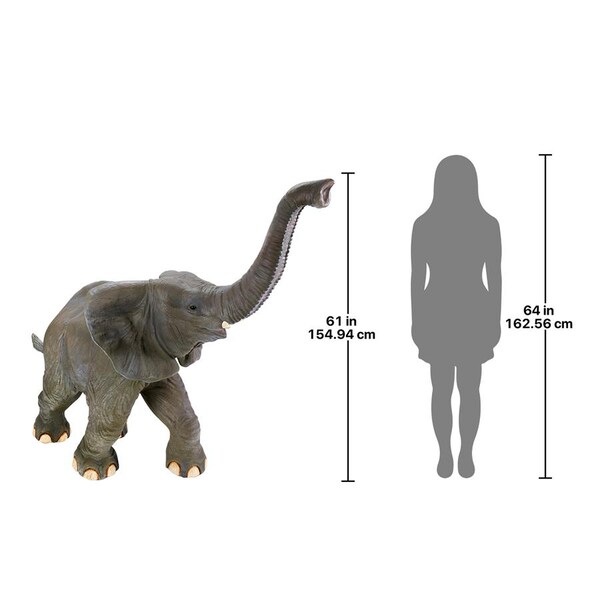 Design Toscano Good Luck, Trunk-Up Baby Elephant Statue - NE90026