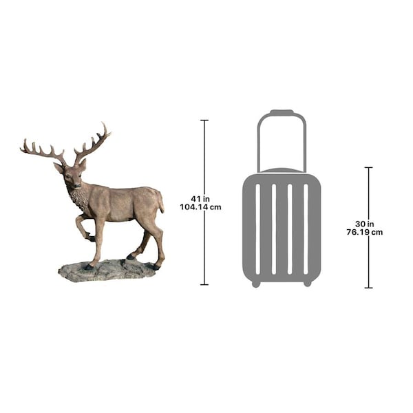 Design Toscano Grand-Scale Black Forest Garden Deer Sculpture - DB201938