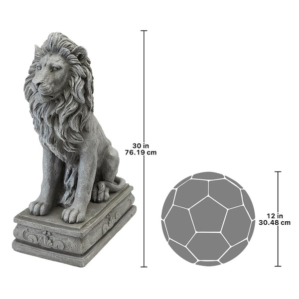Design Toscano Fouquet Royal Palace Sentinel Lion Statue - LY88278