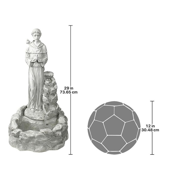 Design Toscano Nature's Blessed Prayer St. Francis Sculptural Fountain - KY30367