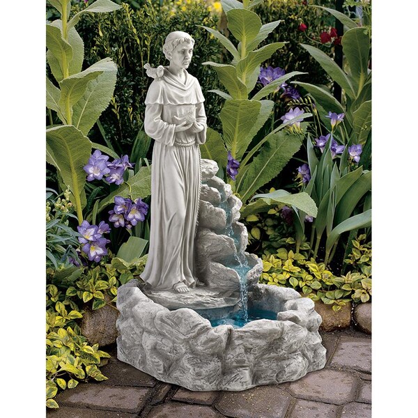 Design Toscano Nature's Blessed Prayer St. Francis Sculptural Fountain - KY30367