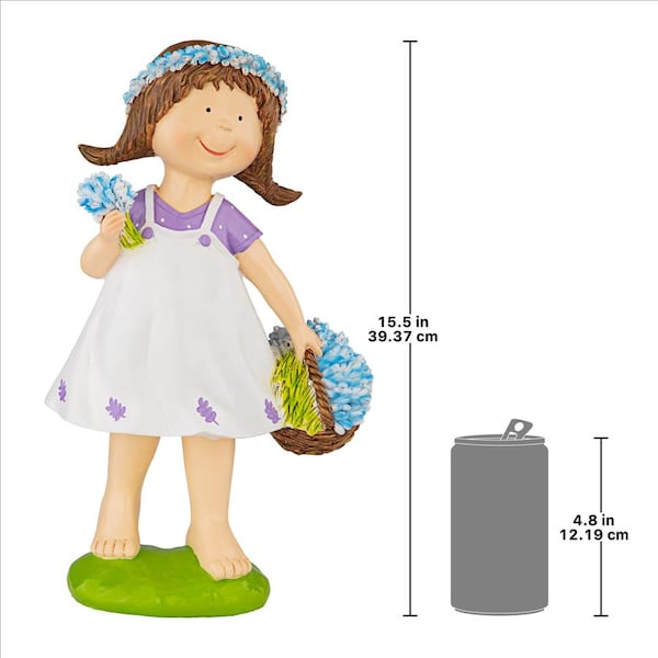 Design Toscano Bluebonnet Twins Springtime Child Garden Statue: Juliette Girl - QL215174