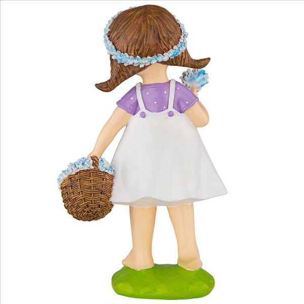 Design Toscano Bluebonnet Twins Springtime Child Garden Statue: Juliette Girl - QL215174