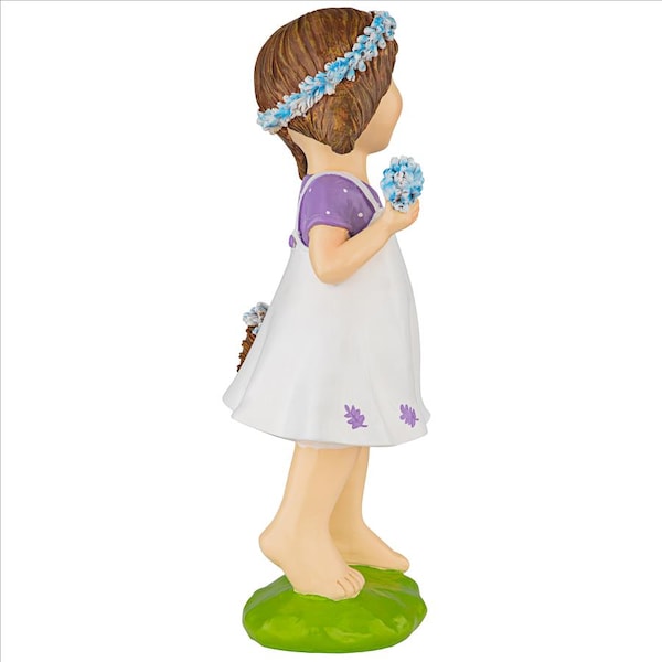 Design Toscano Bluebonnet Twins Springtime Child Garden Statue: Juliette Girl - QL215174