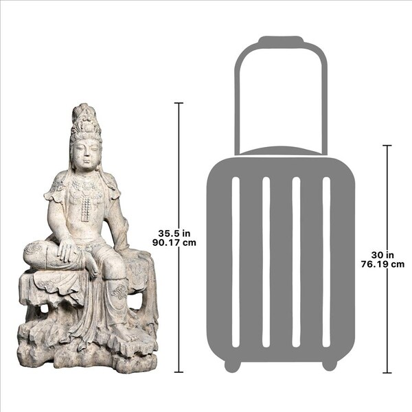Design Toscano The Resting Asian Goddess Guan-Yin Garden Statue - NE210144