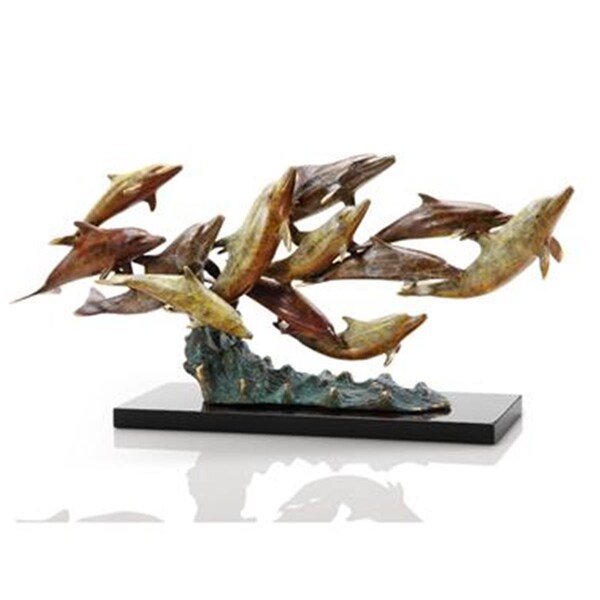 Wall-To-Wall Swimming Dolphins Sculpture, 12PK - WA126653