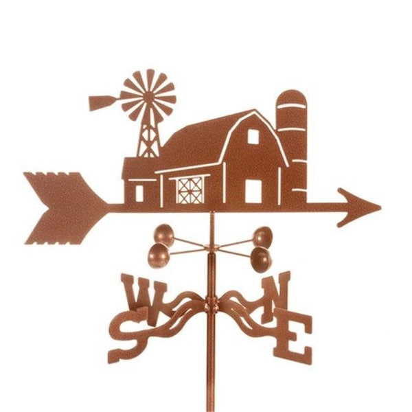 Ez Vane EZ Vane EZ1600-PT Farm Scene Weathervane with Post Mount - EZ1600-PT