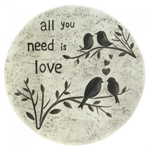 Aewholesale AEWholesale 10017998 All You Need Is Love Garden Stepping Stone - 10017998