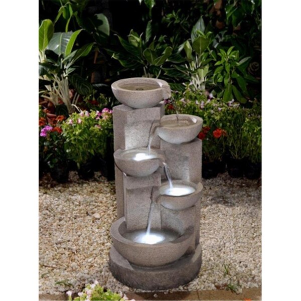 Propation Inc  Multi-tier Bowls Water Fountain with Led Light - PR330849