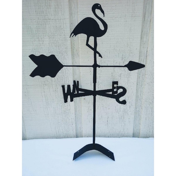 The Lazy Scroll Flamingo Roof Mount Weathervane - TH330973