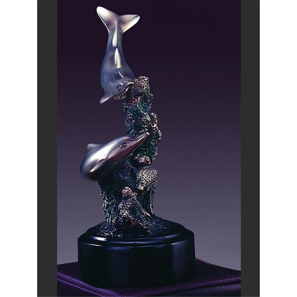 Dwellingdesigns 2 Dolphin Sculpture - 4.5 x 7 in. - DW1834195