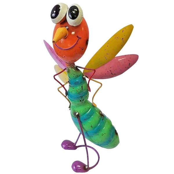 Continental Art Center Colorful Enameled Metal Bug Statue - 193351
