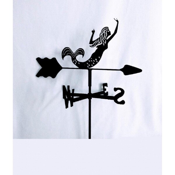 The Lazy Scroll Mermaid Roof Mount Weathervane - TH331103