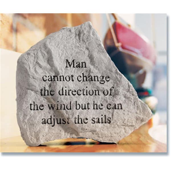 Kay Berry Man Cannot Change The Direction Of The Wind - Garden Accent - 4.75 Inches x 4.5 Inches - KA313539